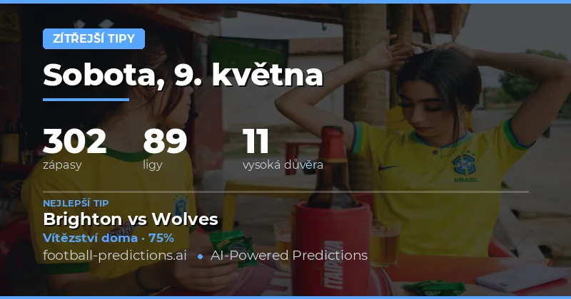 Předpovědi fotbalových zápasů na 9. května 2026