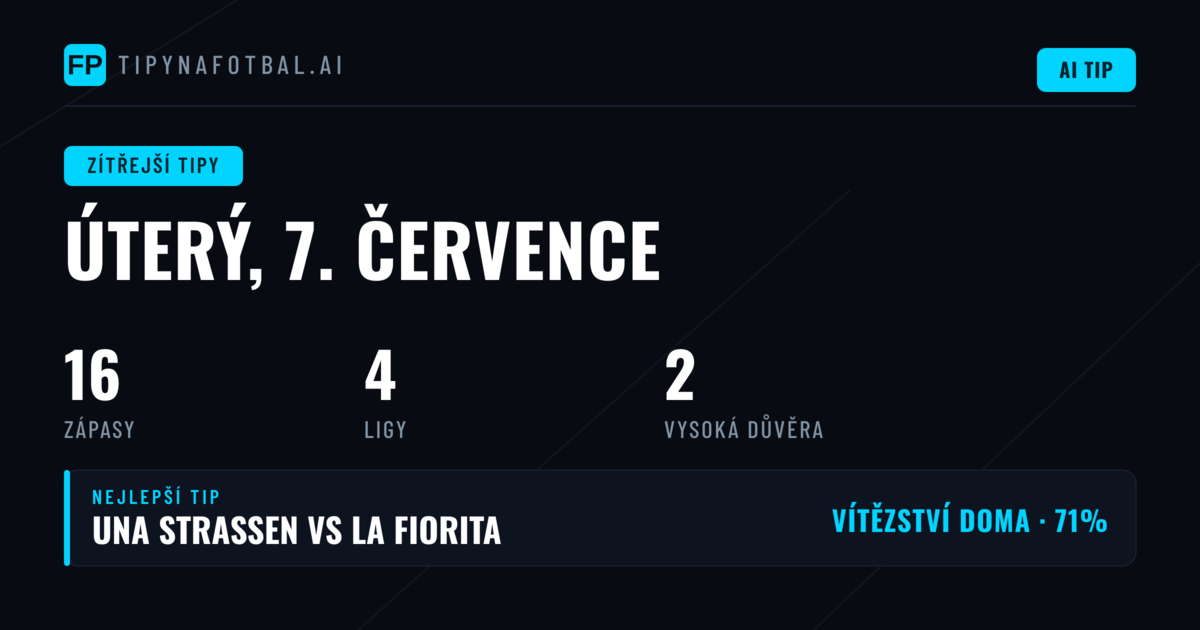 Svrchovaný fotbalový program 7. července 2026