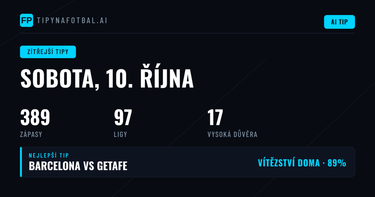 Sobotní fotbalový program
