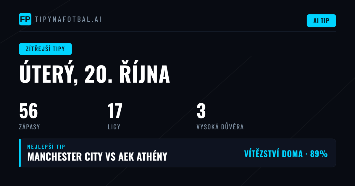 Analýza úterního programu 20. října 2026