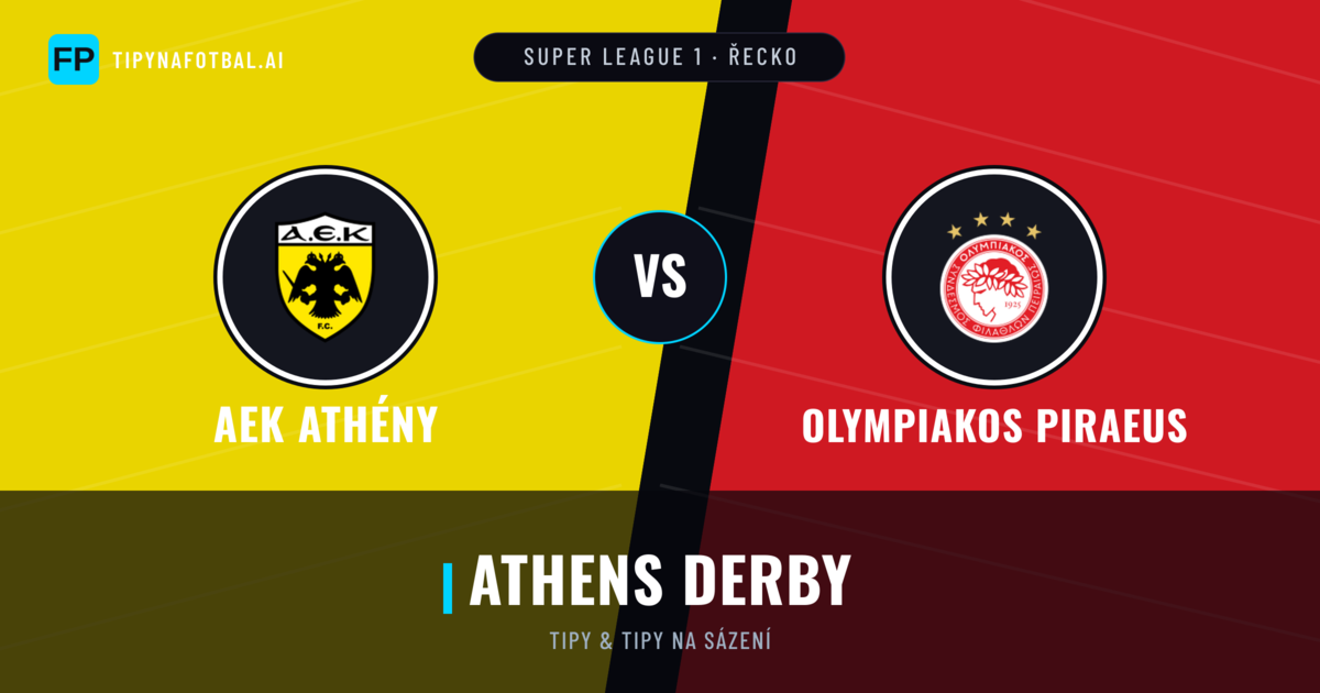 AEK Athény vs Olympiakos Piraeus Tipy a statistiky