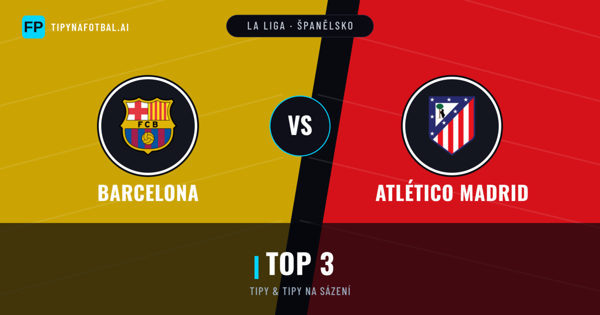 Barcelona vs Atlético Madrid Tipy a statistiky