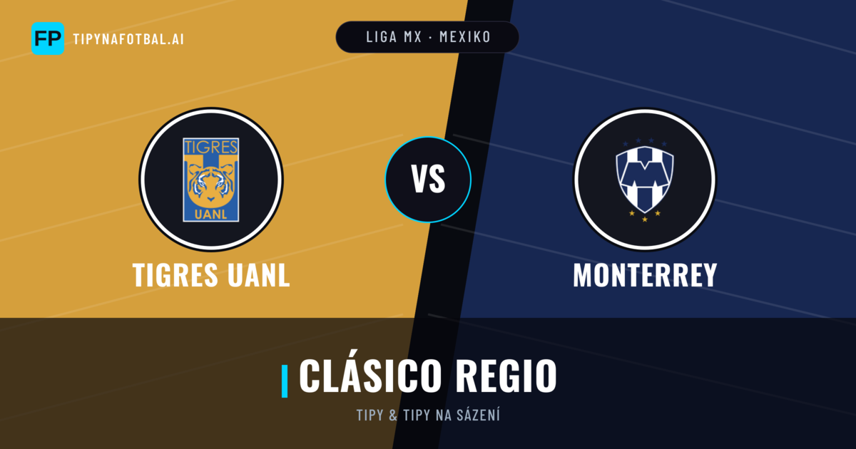 Tigres UANL vs Monterrey Tipy a statistiky