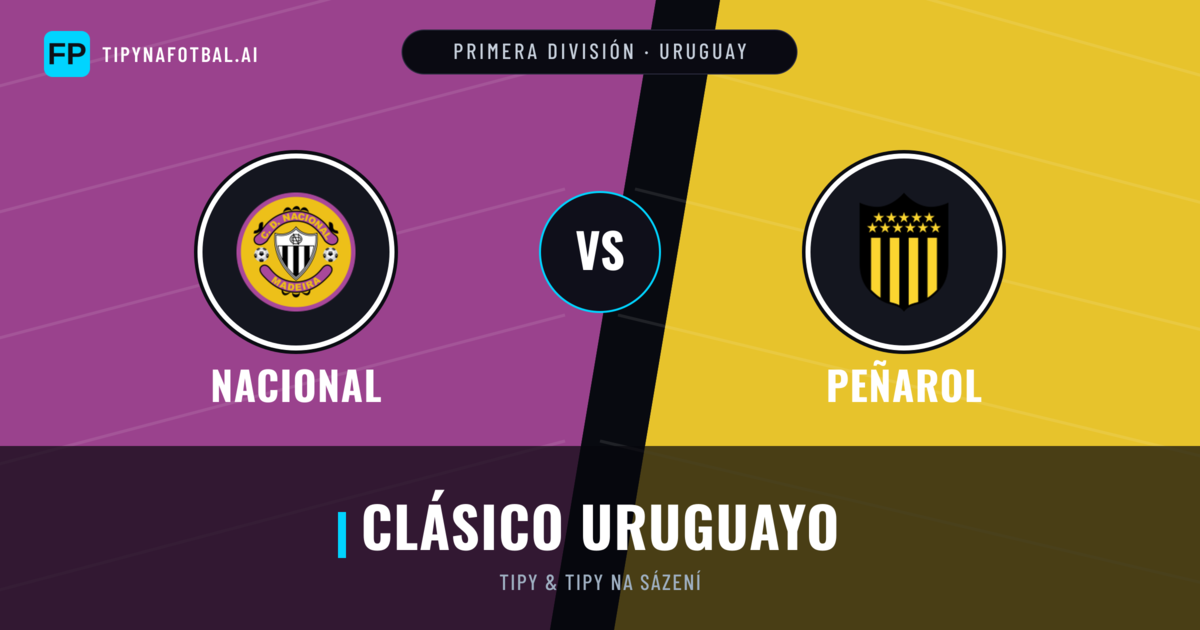 Nacional vs Peñarol Tipy a statistiky