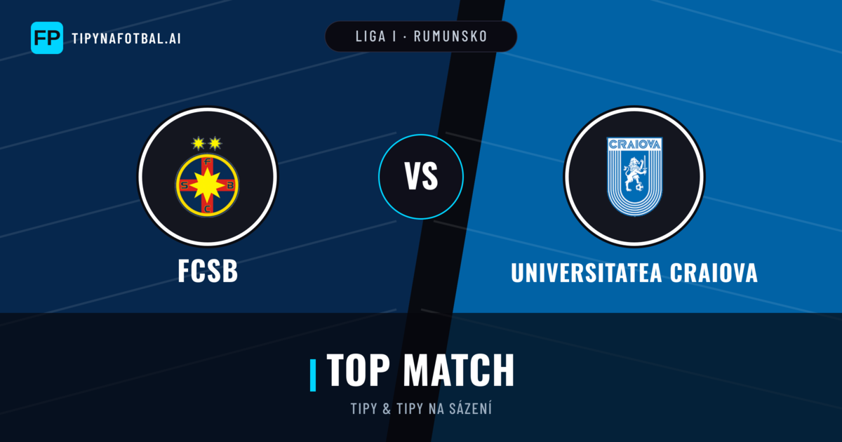 FCSB vs Universitatea Craiova Tipy a statistiky
