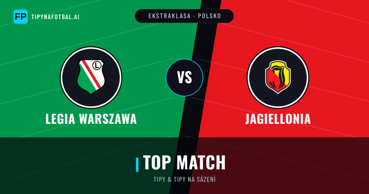 Legia Warszawa vs Jagiellonia Tipy a statistiky
