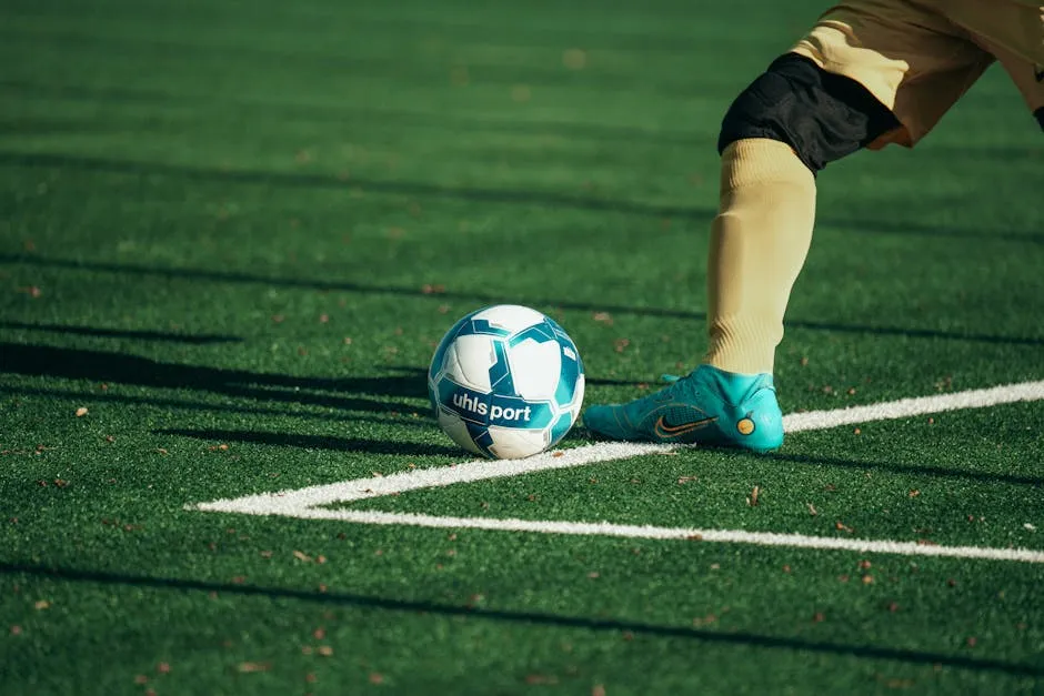 Ilustrace sázky na celkový počet rohových kopů během zápasu, klíčová téma v průvodci sázením na Corners v fotbale.