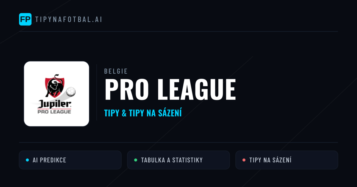 Belgie Pro League tipy na sázení fotbal a tipy na fotbal zdarma