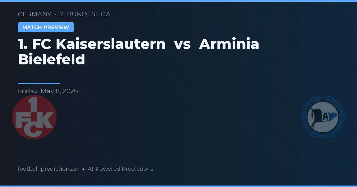1. FC Kaiserslautern vs Arminia Bielefeld — předpověď a náhled zápasu
