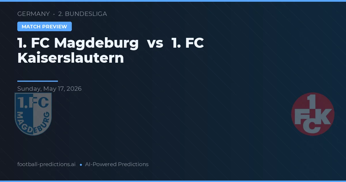 1. FC Magdeburg vs 1. FC Kaiserslautern — předpověď a náhled zápasu
