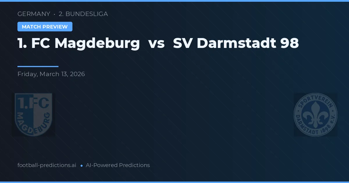 1. FC Magdeburg vs Darmstadt 98 — předpověď a náhled zápasu