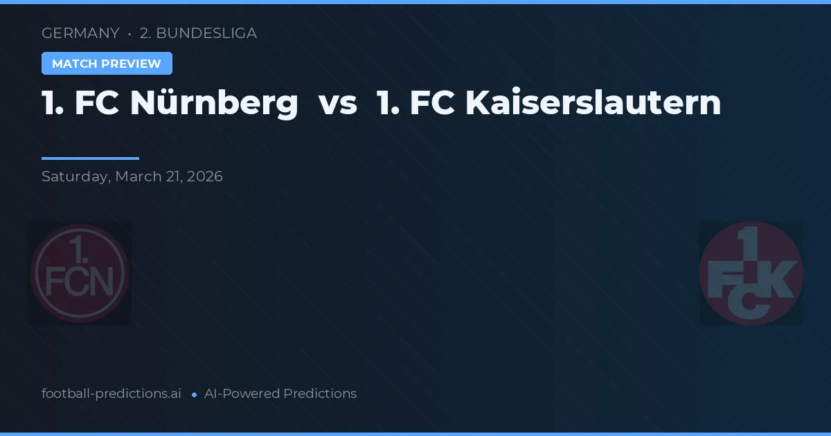 1. FC Norimberk vs 1. FC Kaiserslautern — předpověď a náhled zápasu