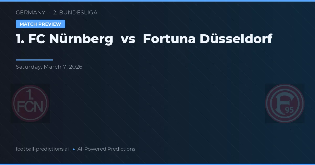 1. FC Norimberk vs Düsseldorf Fortuna — předpověď a náhled zápasu