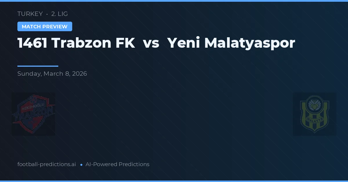 1461 Trabzon FK vs Yeni Malatyaspor — předpověď a náhled zápasu