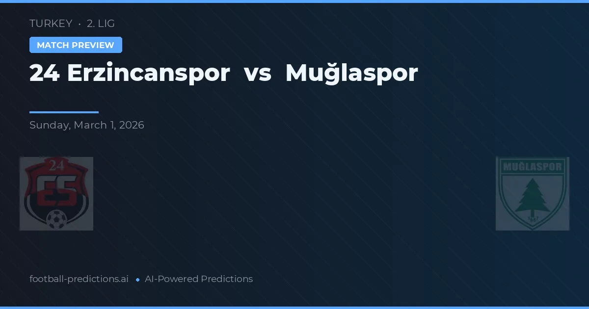 24 Erzincanspor vs Muğlaspor — předpověď a náhled zápasu