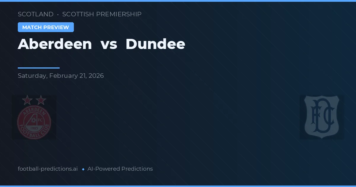 Aberdeen vs Dundee — předpověď a náhled zápasu