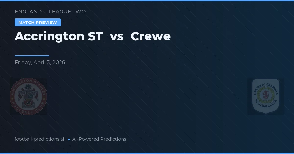 Accrington Stanley vs Crewe — předpověď a náhled zápasu