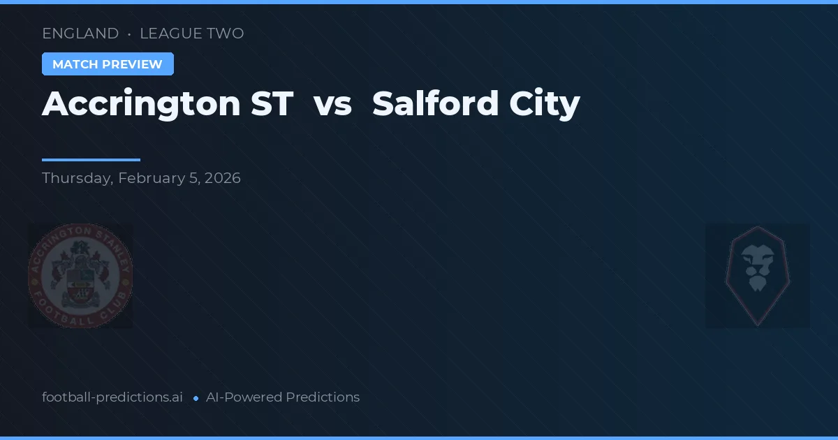 Accrington Stanley vs Salford City — předpověď a náhled zápasu
