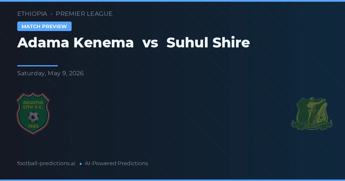 Adama Kenema vs Suhul Shire — předpověď a náhled zápasu