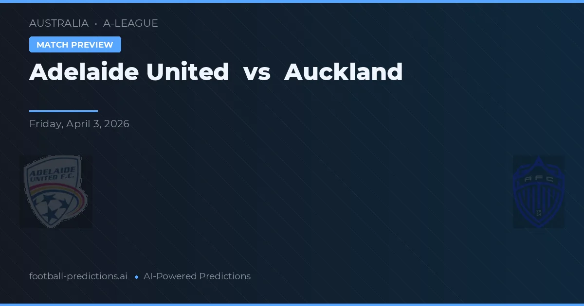 Adelaide United vs Auckland — předpověď a náhled zápasu