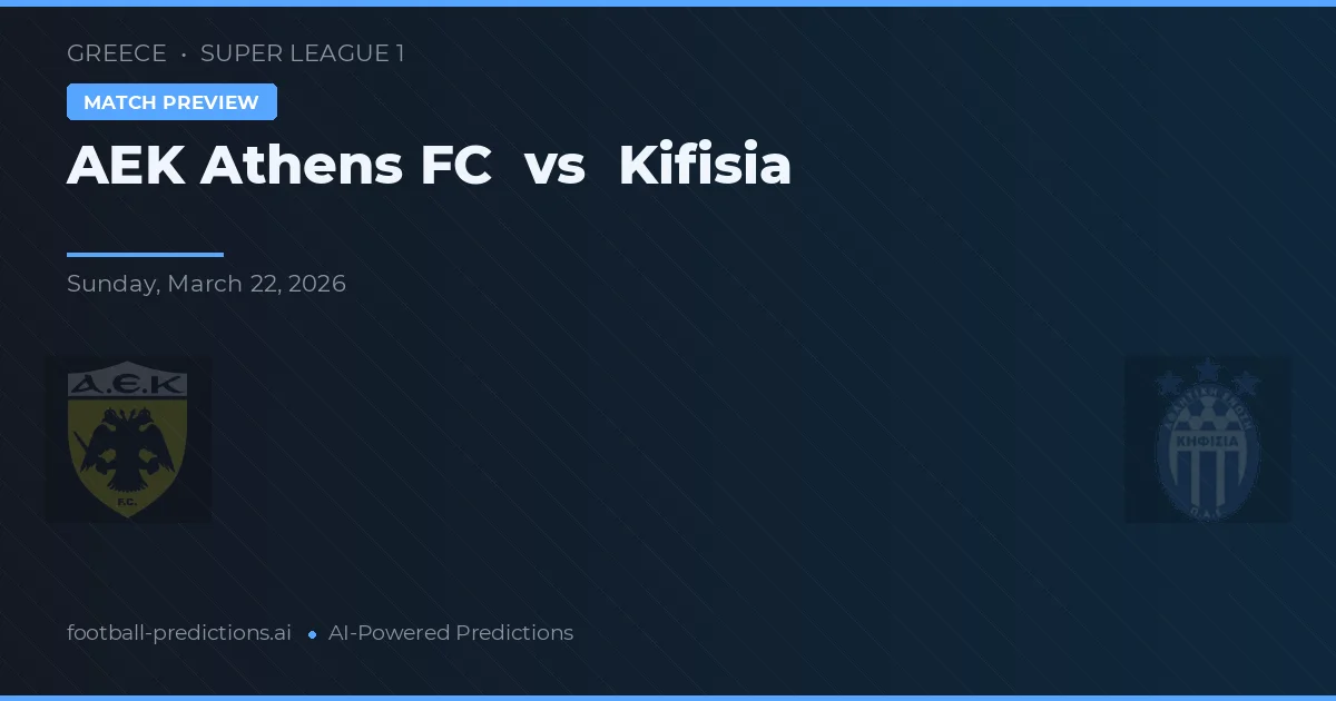 AEK Athény vs Kifisia — předpověď a náhled zápasu