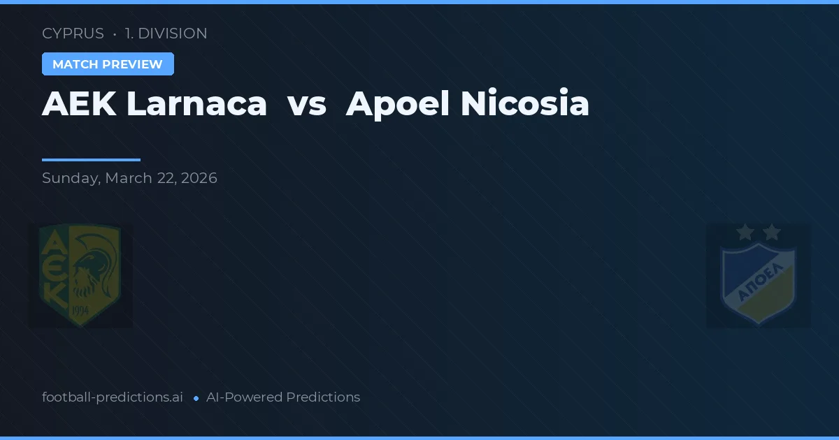 AEK Larnaca vs Apoel Nikósie — předpověď a náhled zápasu