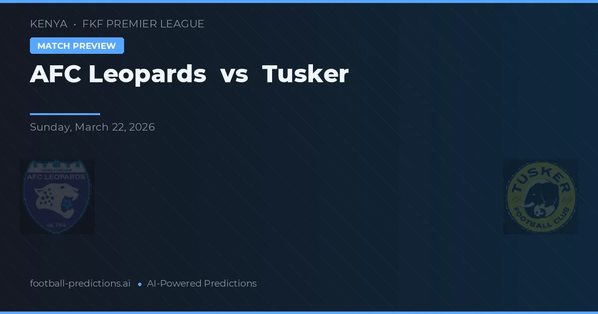 AFC Leopards vs Tusker — předpověď a náhled zápasu