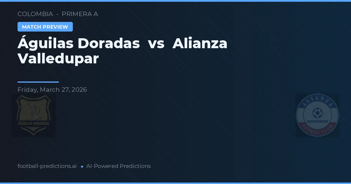 Águilas Doradas vs Alianza Valledupar — předpověď a náhled zápasu