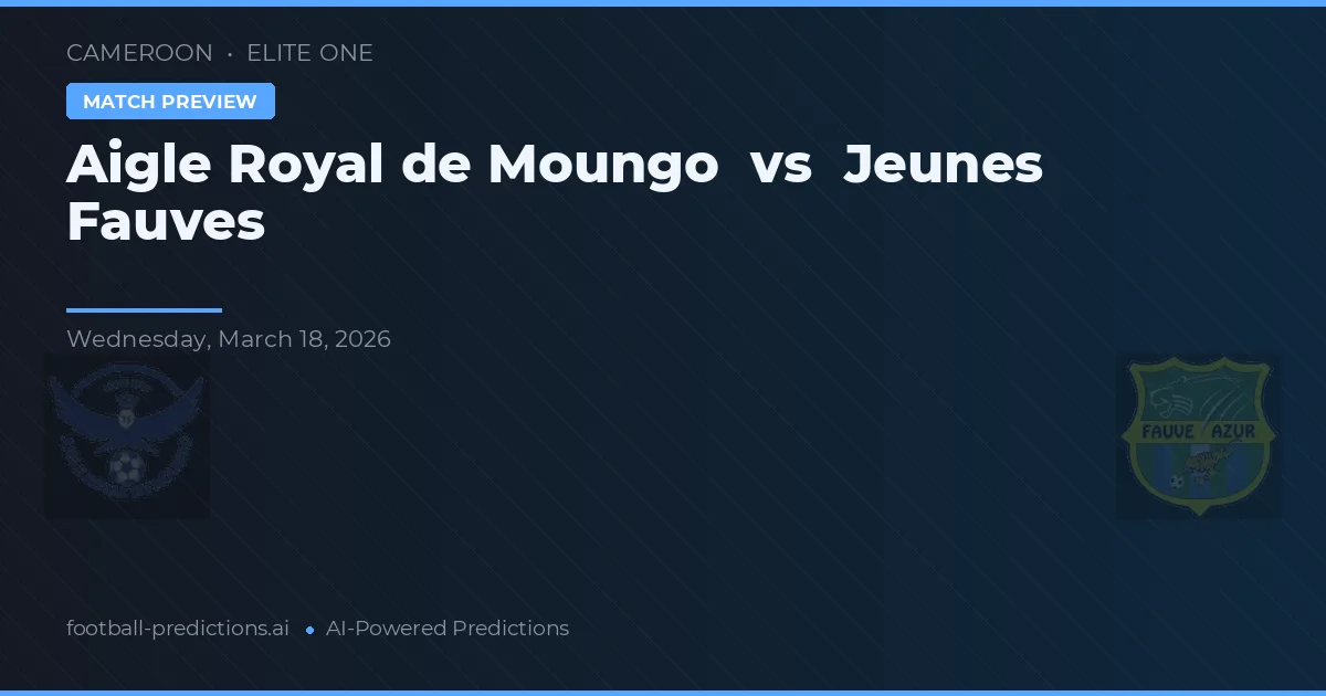 Aigle Royal de Moungo vs Jeunes Fauves — předpověď a náhled zápasu