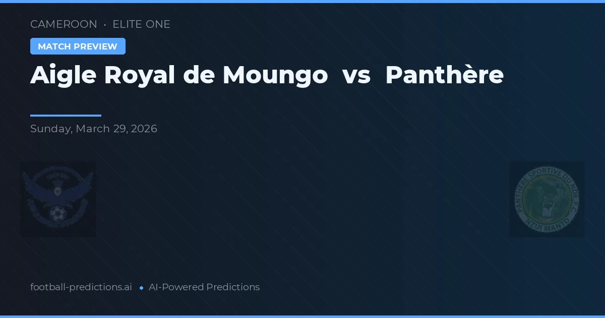Aigle Royal de Moungo vs Panthère — předpověď a náhled zápasu