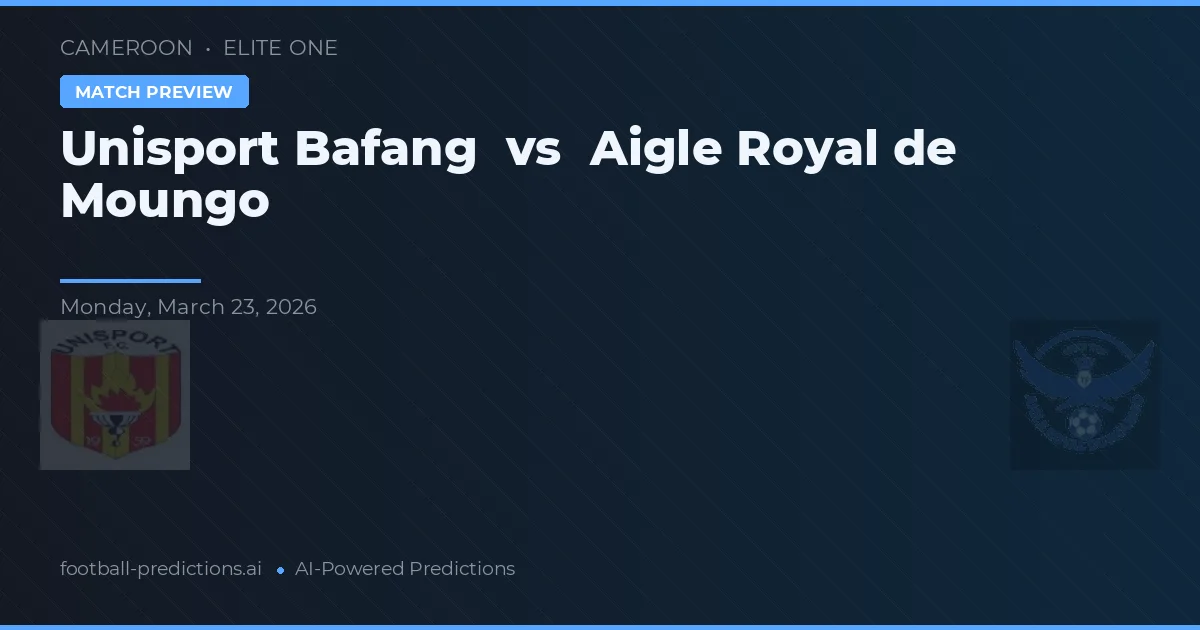 Aigle Royal de Moungo vs Unisport Bafang — předpověď a náhled zápasu
