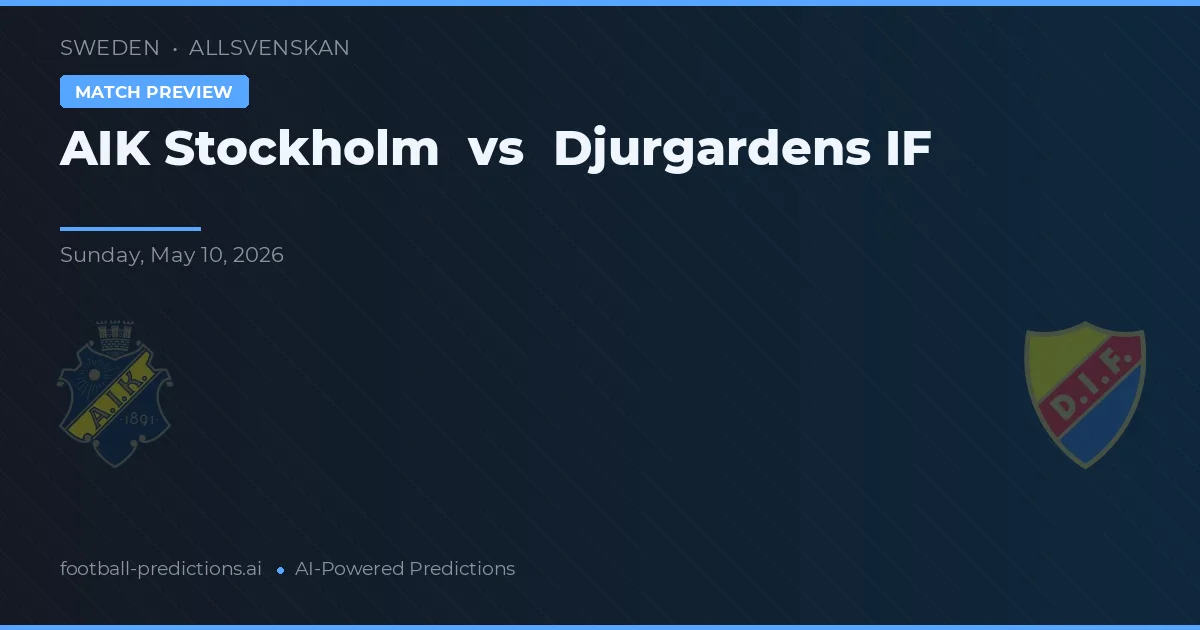 AIK Stockholm vs Djurgårdens IF — předpověď a náhled zápasu
