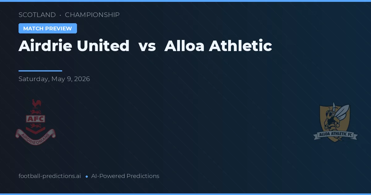 Airdrie United vs Alloa Athletic — předpověď a náhled zápasu