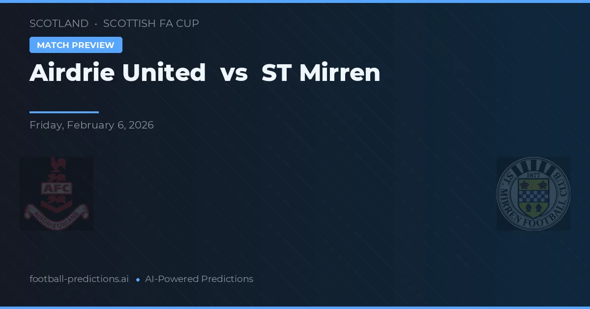 Airdrie United vs ST Mirren — předpověď a náhled zápasu