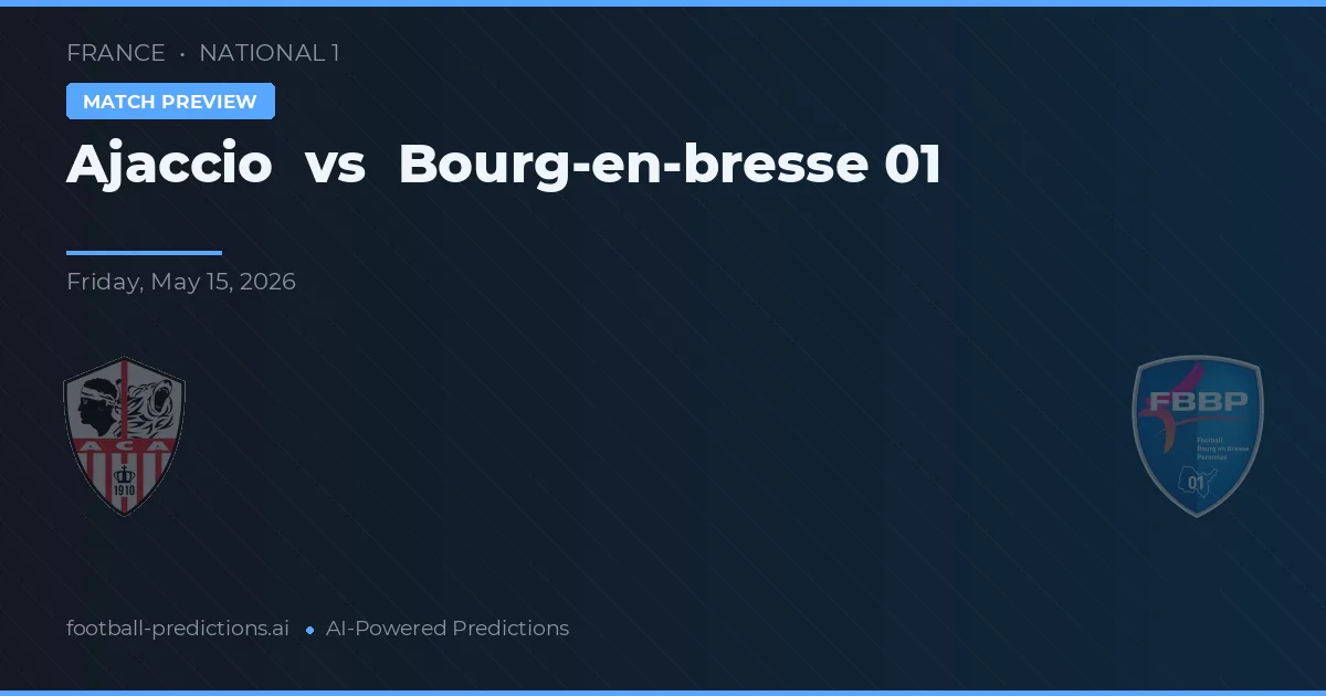 Ajaccio vs Bourg-en-Bresse 01 — předpověď a náhled zápasu