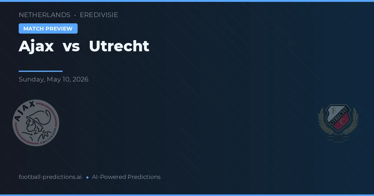 Ajax vs Utrecht — předpověď a náhled zápasu