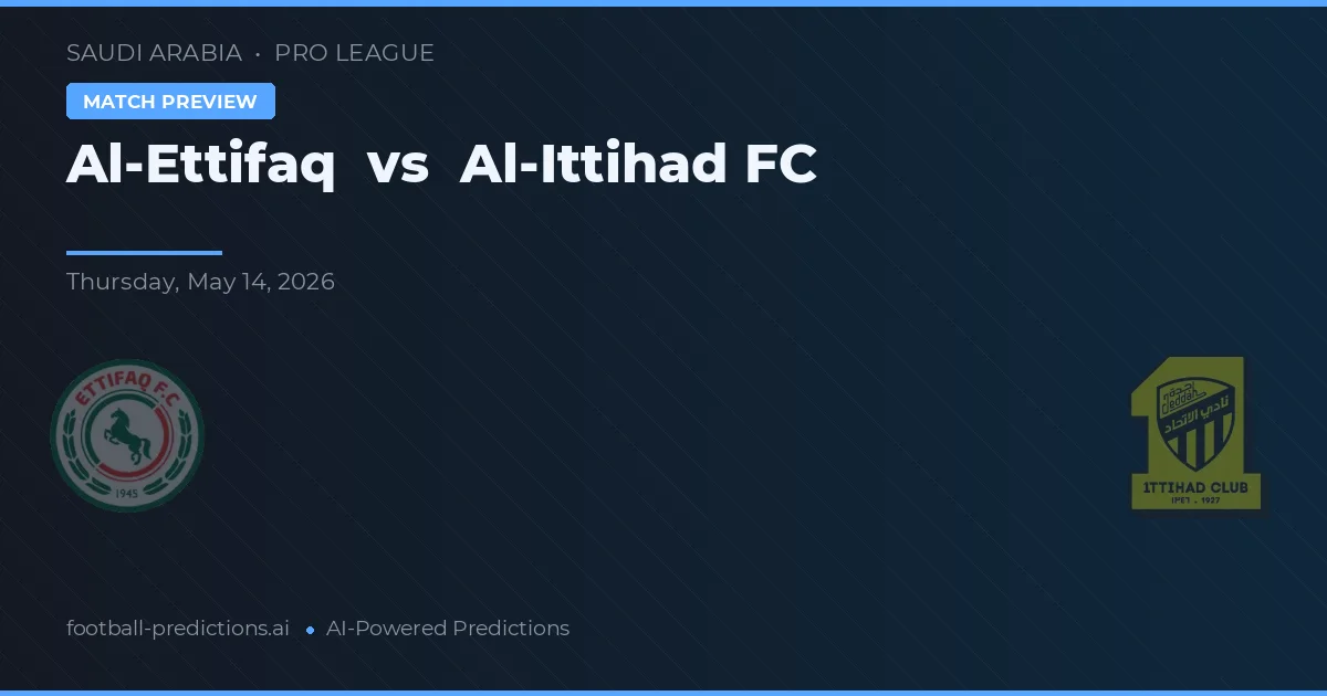 Al-Ettifaq vs Al-Ittihad FC — předpověď a náhled zápasu