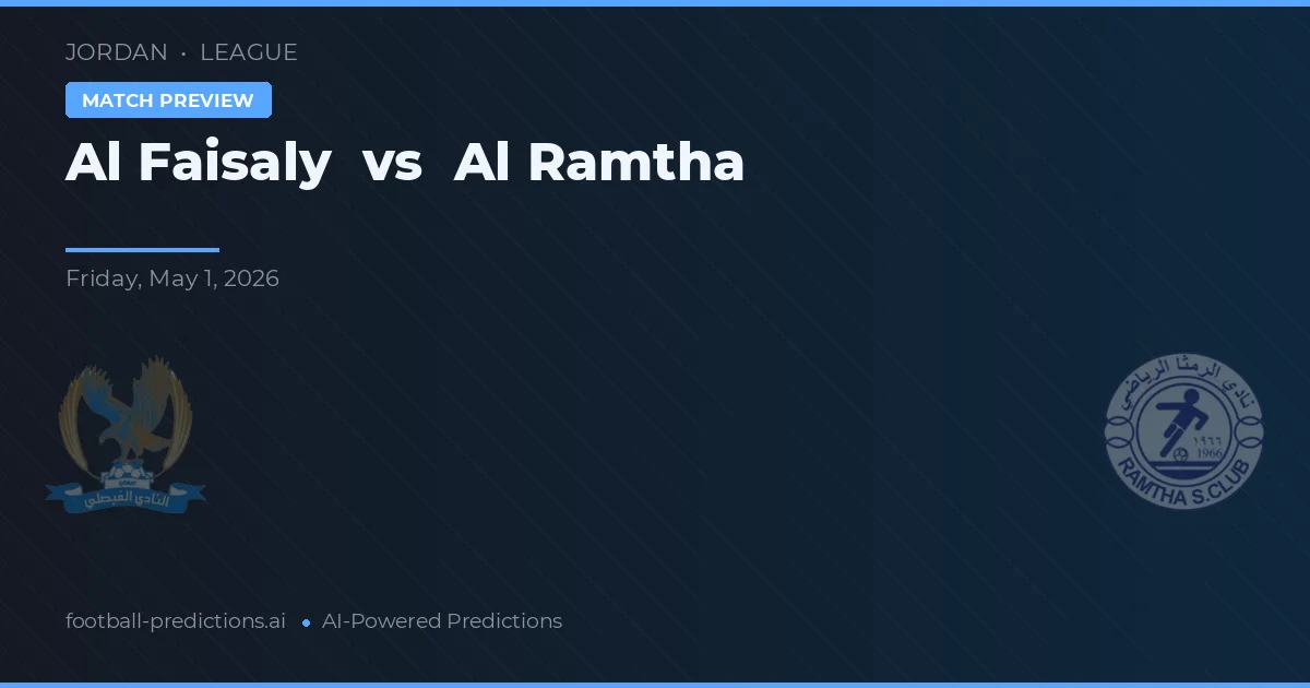 Al Faisaly vs Al Ramtha — předpověď a náhled zápasu