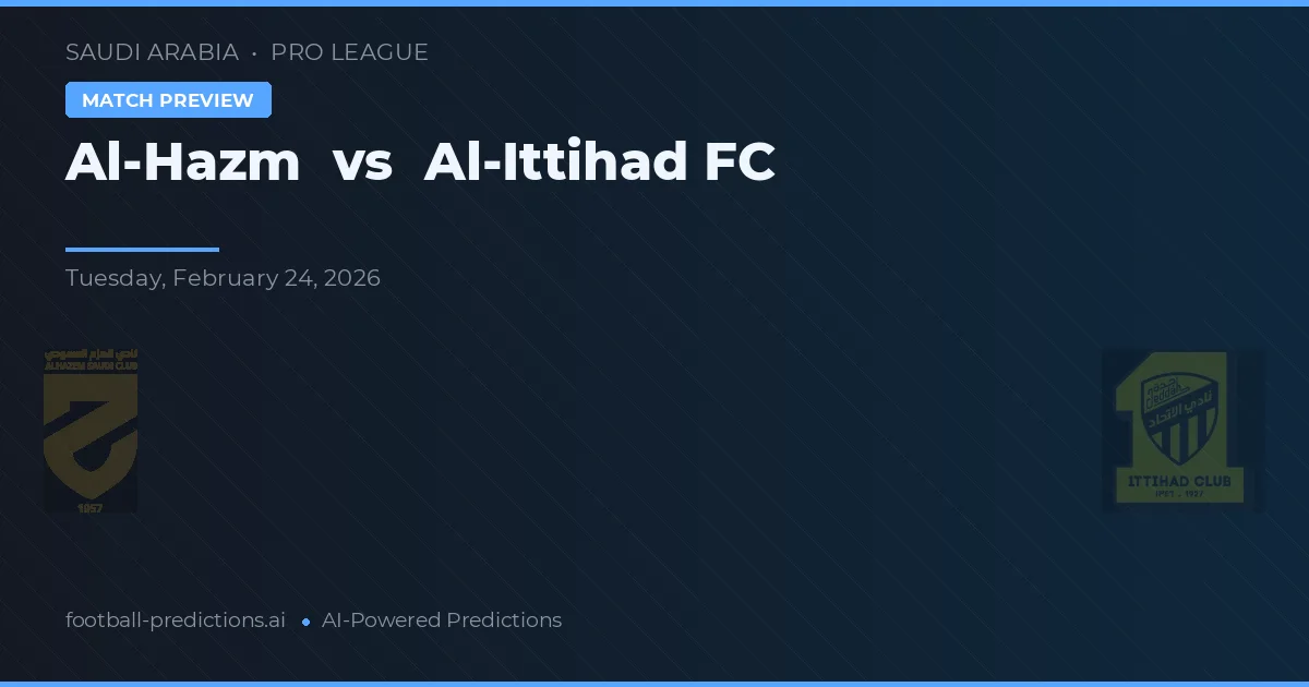 Al-Hazm vs Al-Ittihad FC — předpověď a náhled zápasu