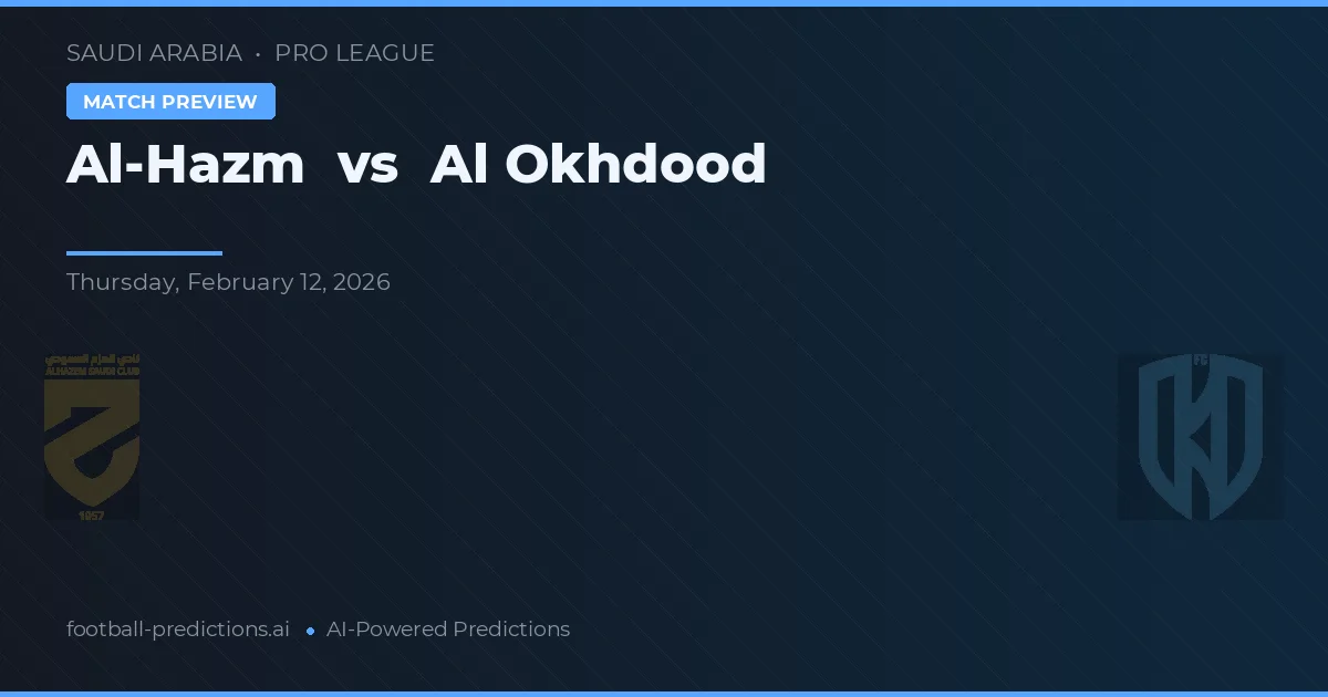 Al-Hazm vs Al Okhdood — předpověď a náhled zápasu