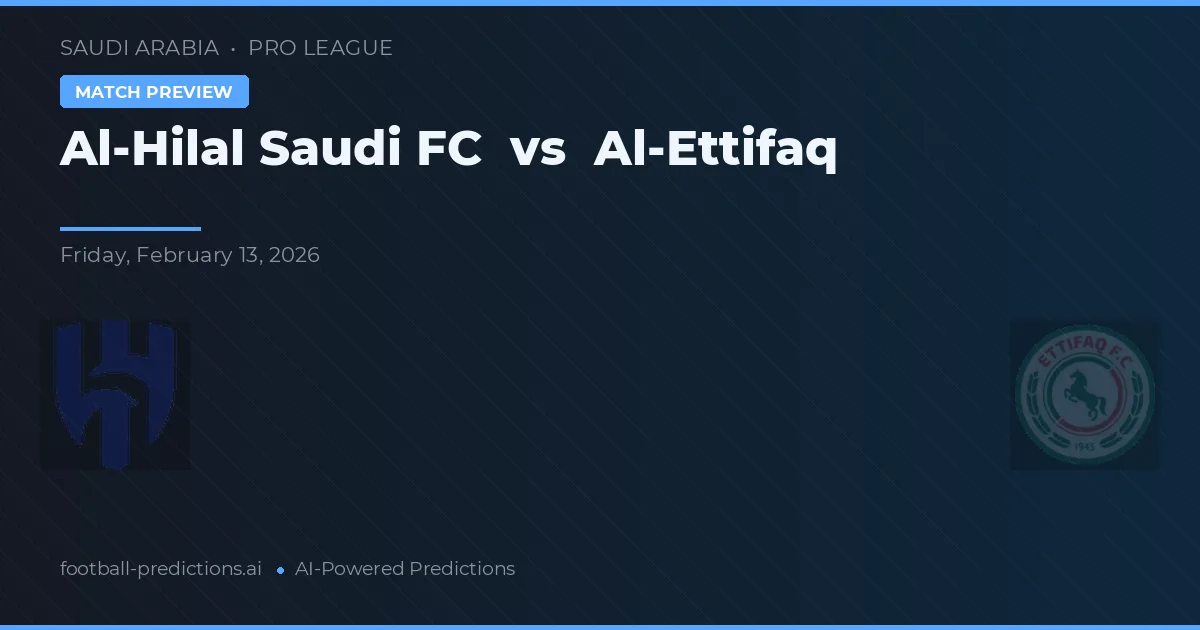 Al-Hilal Saudi FC vs Al-Ettifaq — předpověď a náhled zápasu