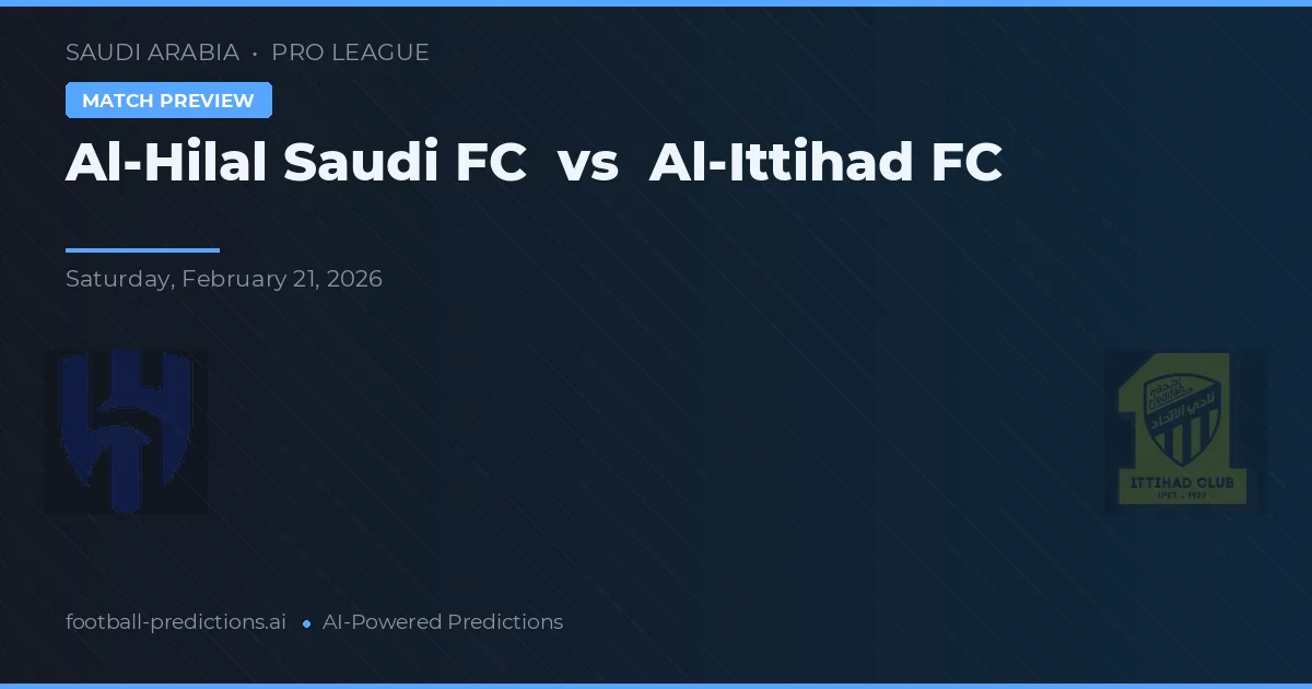 Al-Hilal Saudi FC vs Al-Ittihad FC — předpověď a náhled zápasu