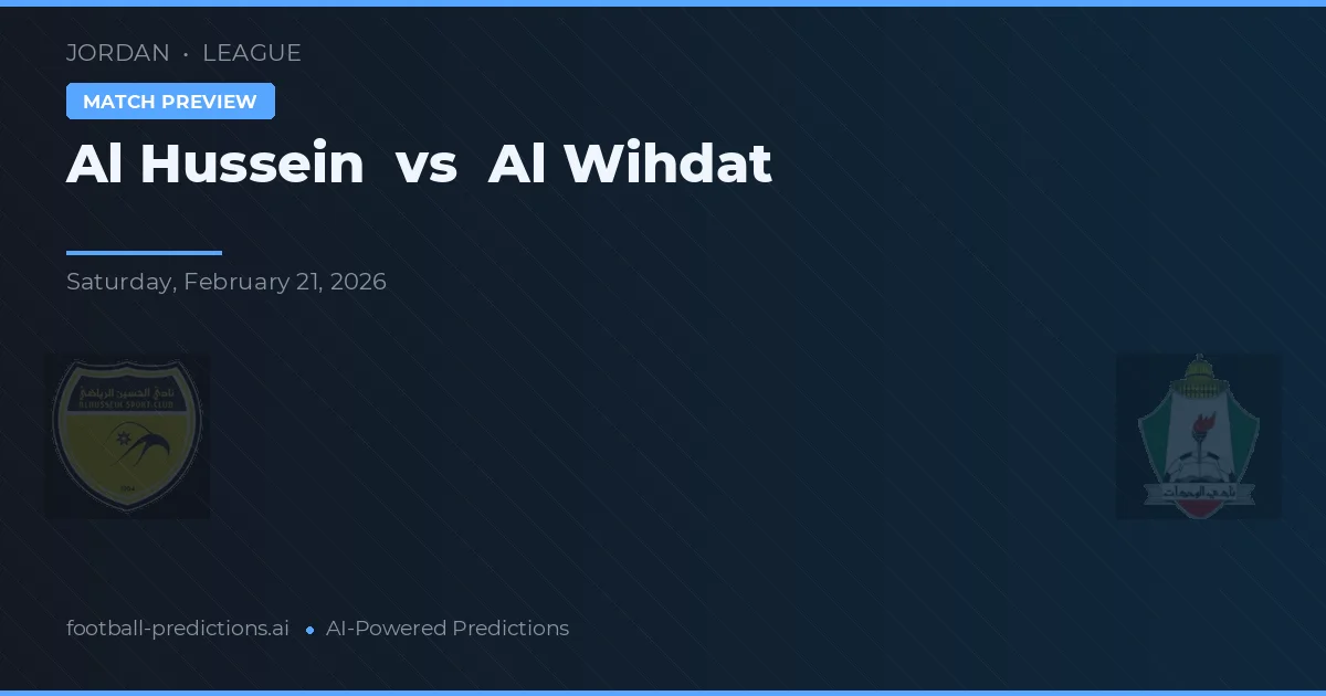 Al Hussein vs Al Wihdat — předpověď a náhled zápasu