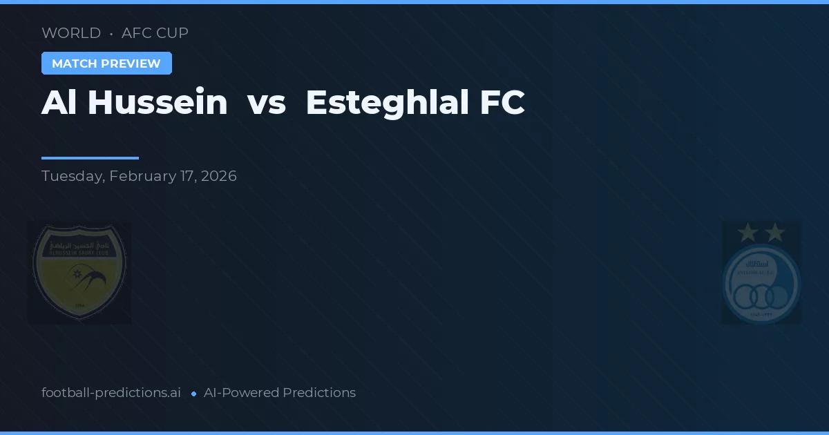 Al Hussein vs Esteghlal — předpověď a náhled zápasu