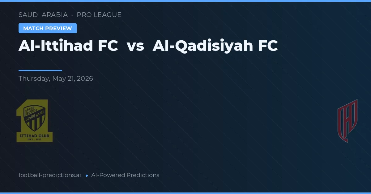 Al-Ittihad FC vs Al-Qadisiyah FC — předpověď a náhled zápasu