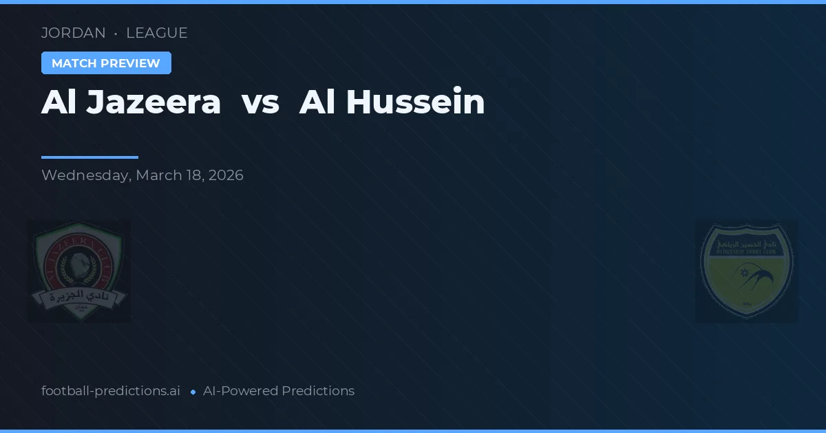 Al Jazeera vs Al Hussein — předpověď a náhled zápasu