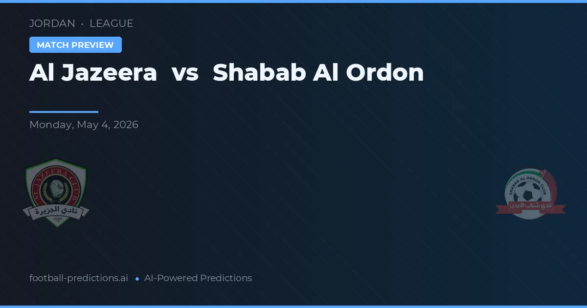 Al Jazeera vs Shabab Al Ordon — předpověď a náhled zápasu