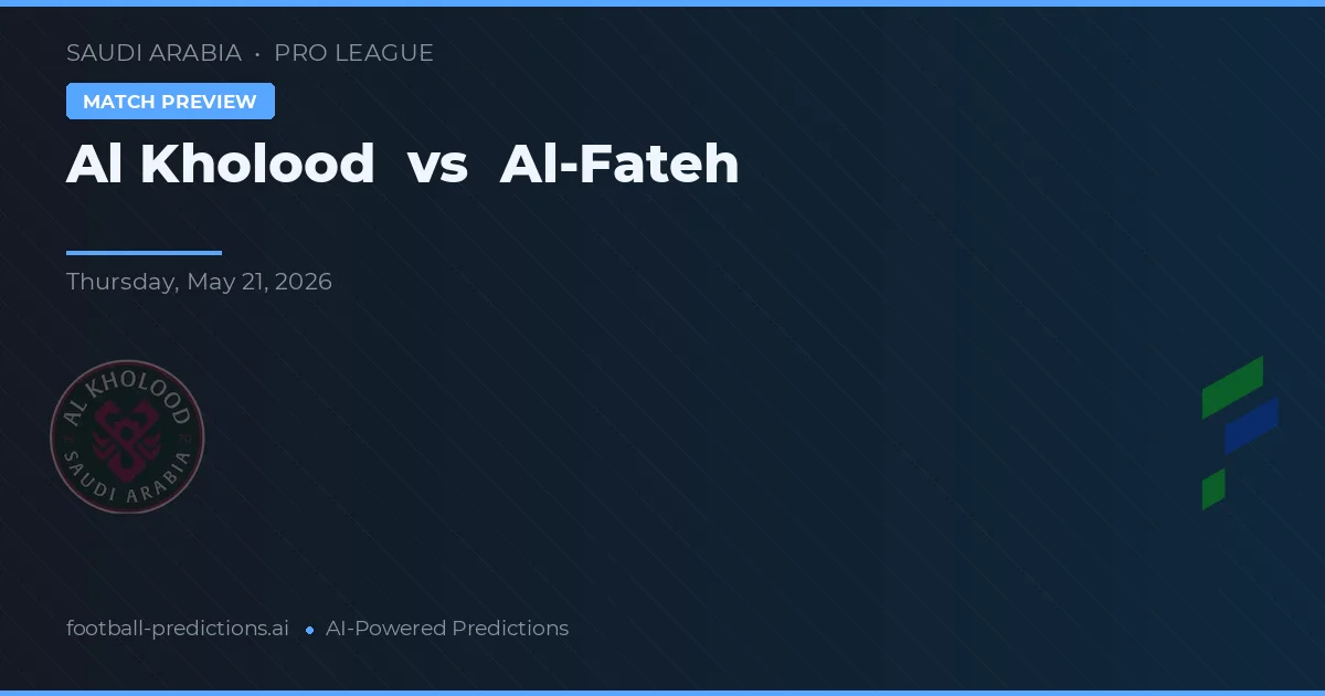 Al Kholood vs Al-Fateh — předpověď a náhled zápasu