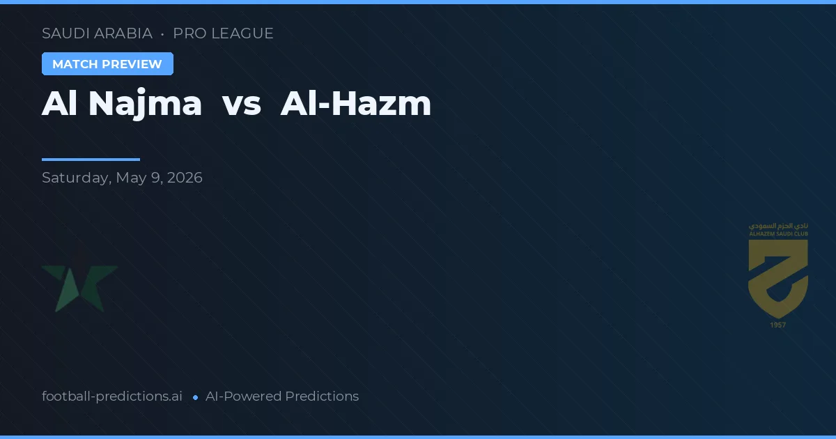 Al Najma vs Al-Hazm — předpověď a náhled zápasu