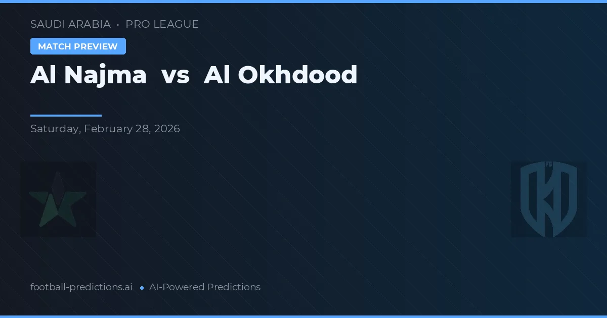 Al Najma vs Al Okhdood — předpověď a náhled zápasu